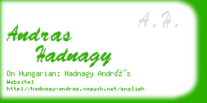 andras hadnagy business card